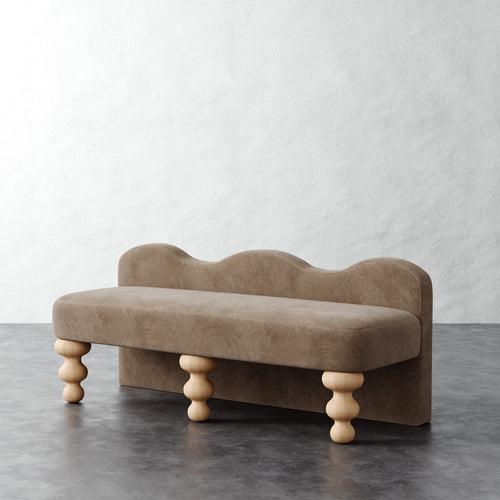 Celine Bench - Mohair Ecru