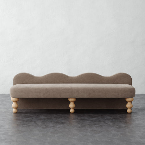 Celine Bench - Performance Brushed Woven Velvet Dune