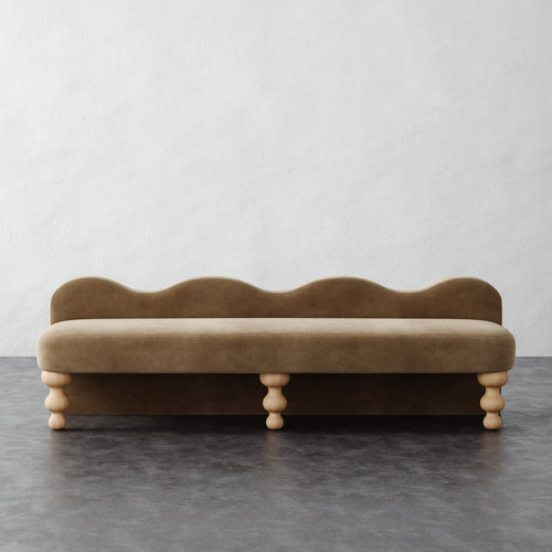 Celine Bench - Performance Velvet Acorn