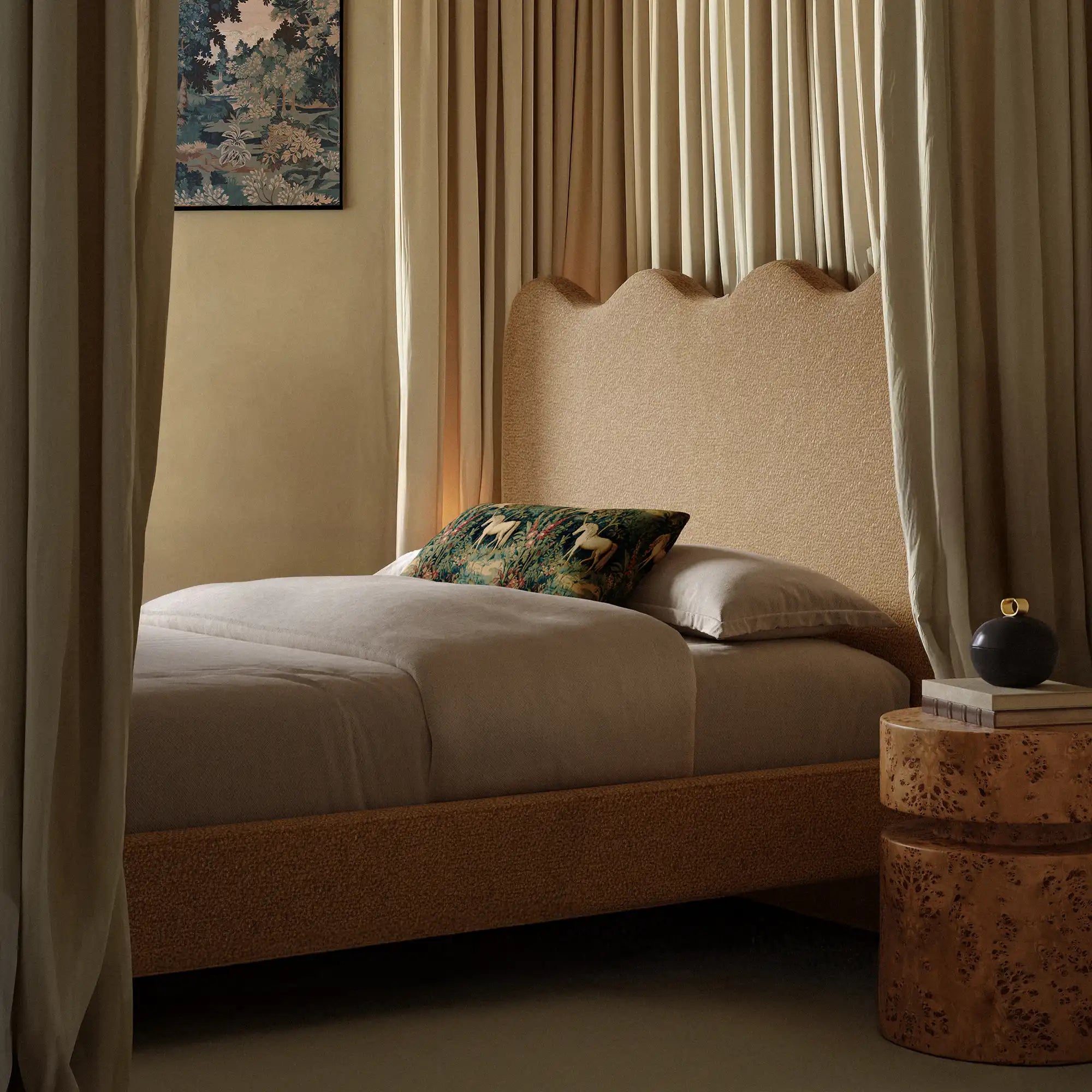 Unicorn Holiday Velvet Pillow