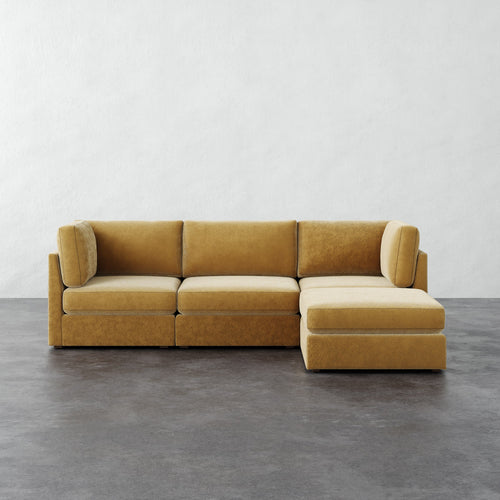 Chanaux 4pc Sectional - Brixton Honey