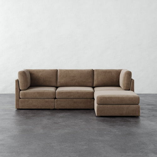 Chanaux 4pc Sectional - Mohair Ecru