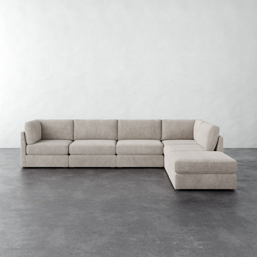 Chanaux 6pc Sectional - Brixton Dove Gray