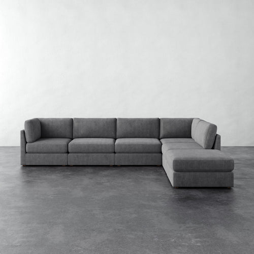 Chanaux 6pc Sectional - Chunky Basket Pewter