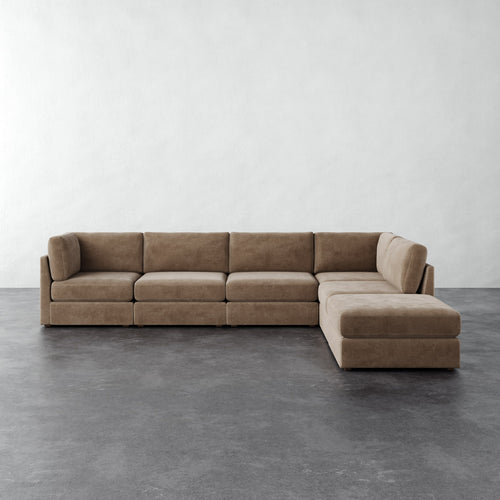 Chanaux 6pc Sectional - Mohair Ecru