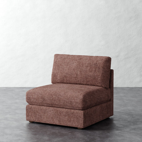 Chanaux Armless Chair - Micro Boucle Fig