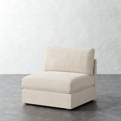 Chanaux Armless Chair - Performance Boucle Cream