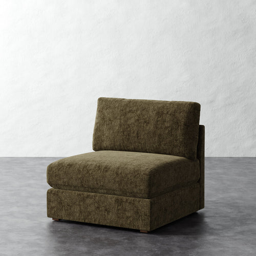 Chanaux Armless Chair - Performance Matelasse Balsam