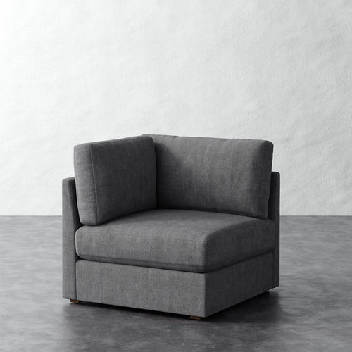Chanaux Corner Chair - Chunky Basket Pewter