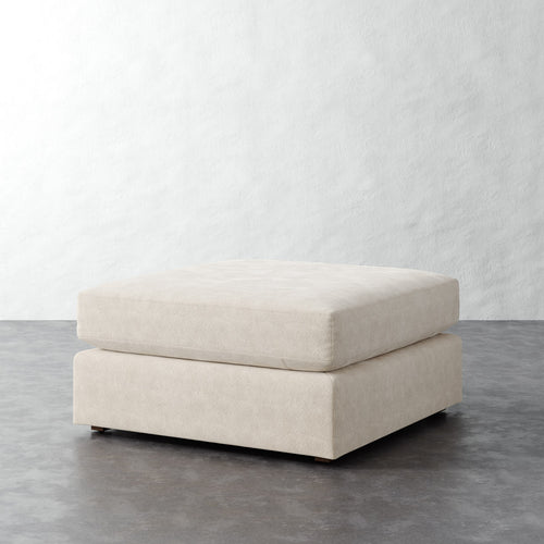 Chanaux Ottoman - Performance Boucle Cream