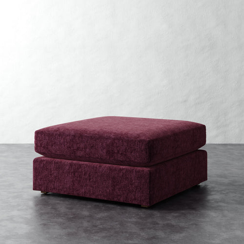 Chanaux Ottoman - Performance Matelasse Mulberry
