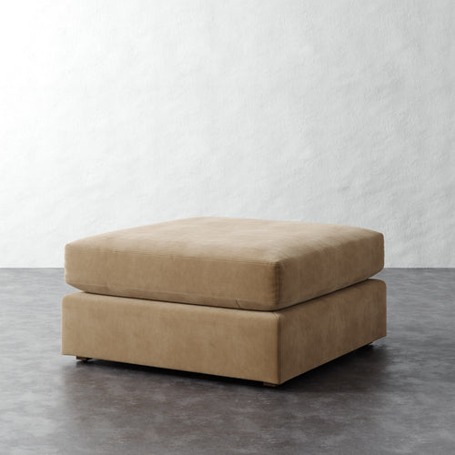 Chanaux Ottoman - Performance Velvet Acorn