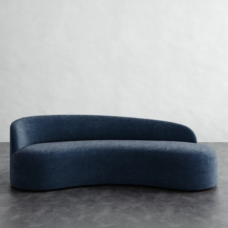 Colette Left Arm Sofa - Indigo Strie Velvet