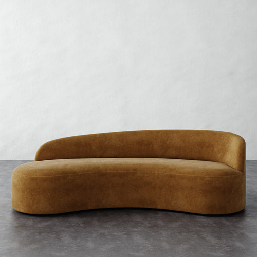 Colette Left Arm Sofa - Mohair Brown Sugar