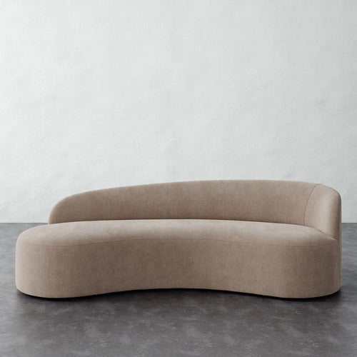 Colette Left Arm Sofa - Performance Brushed Woven Velvet Dune