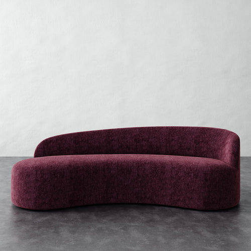 Colette Left Arm Sofa - Performance Matelasse Mulberry