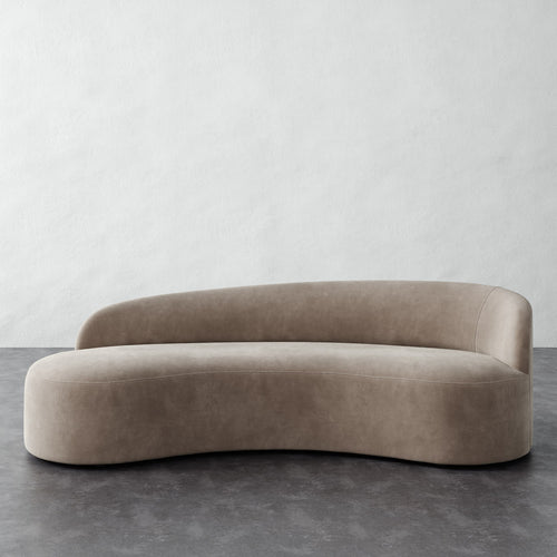 Colette Left Arm Sofa - Performance Velvet Oatmeal