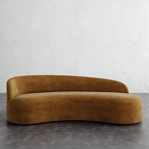 Colette Right Arm Sofa - Mohair Brown Sugar
