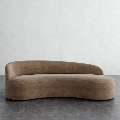 Colette Right Arm Sofa - Mohair Ecru