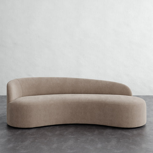 Colette Right Arm Sofa - Performance Brushed Woven Velvet Dune