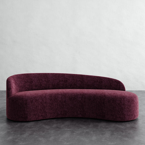 Colette Right Arm Sofa - Performance Matelasse Mulberry