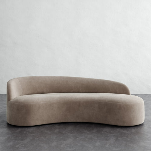 Colette Right Arm Sofa - Performance Velvet Oatmeal