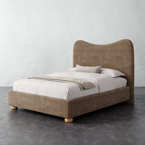 Danielle Bed - Mohair Ecru