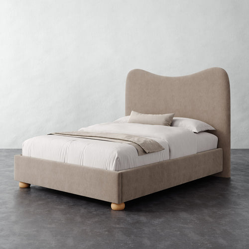 Danielle Bed - Performance Brushed Woven Velvet Dune