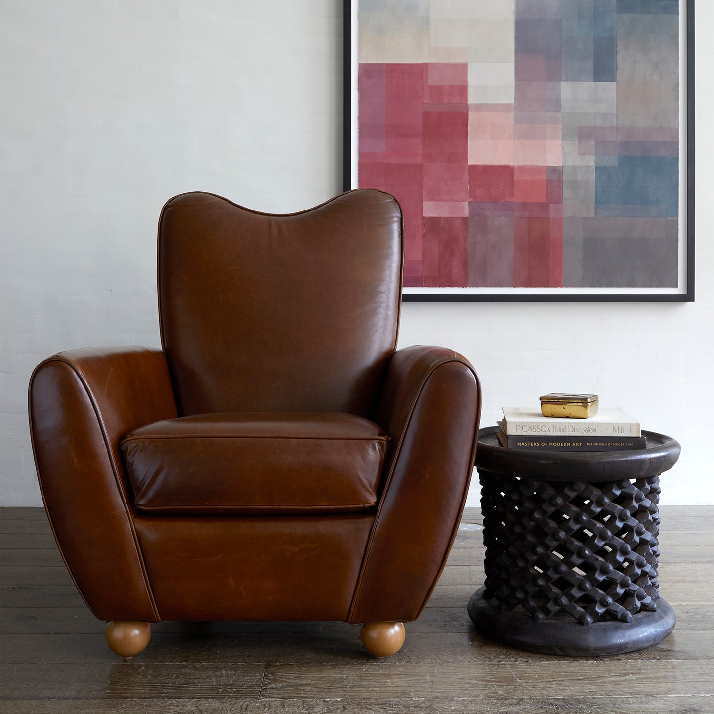 Danielle Chair in Reynolds Bourbon Leather