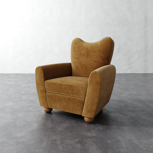 Danielle Chair - Mohair Brown Sugar