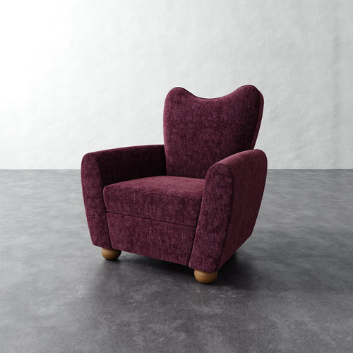 Danielle Chair - Performance Matelasse Mulberry