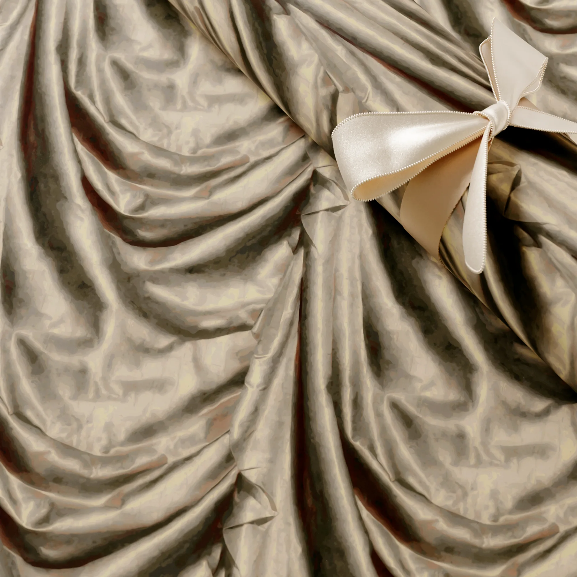 Satin Draped Wrapping Paper