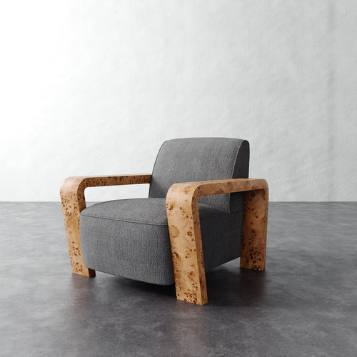 Dumas Chair - Chunky Basket Pewter