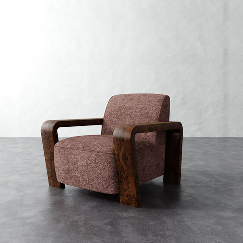 Dumas Custom Upholstered Chair - Micro Boucle Fig