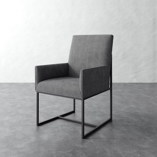 Dupont Dining Arm Chair - Chunky Basket Pewter