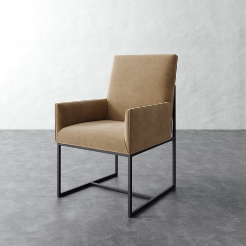 Dupont Dining Arm Chair - Performance Velvet Acorn