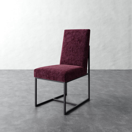 Dupont Dining Side Chair - Performance Matelasse Mulberry