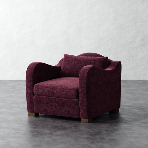 Elodie Chair - Performance Matelasse Mulberry