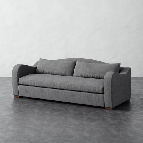 Elodie Sofa Bench Seat - Chunky Basket Pewter