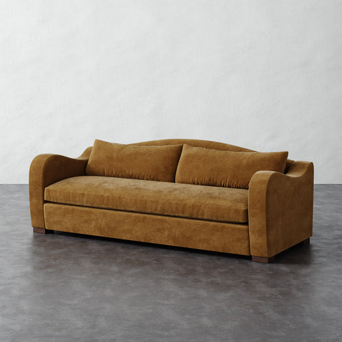 Elodie Sofa Bench Seat - Mohair Brown Sugar