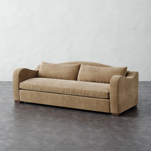Elodie Sofa Bench Seat - Performance Velvet Acorn