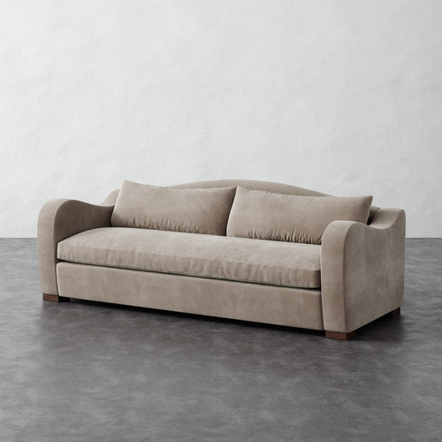 Elodie Sofa Bench Seat - Performance Velvet Oatmeal
