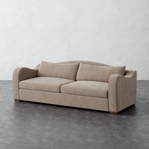 Elodie Sofa - Performance Brushed Woven Velvet Dune