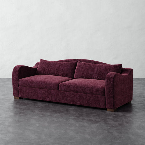 Elodie Sofa - Performance Matelasse Mulberry
