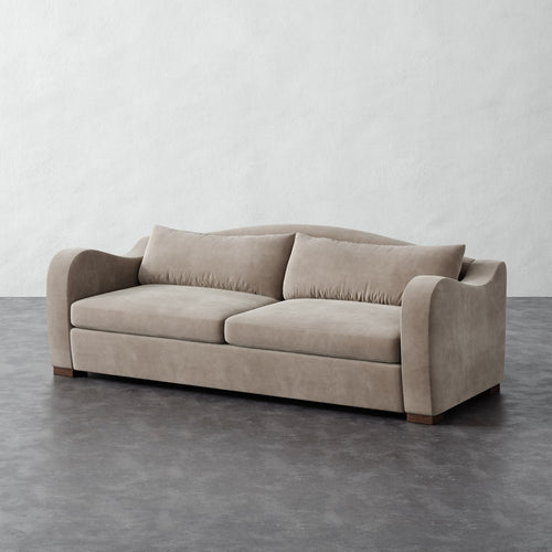 Elodie Sofa - Performance Velvet Oatmeal