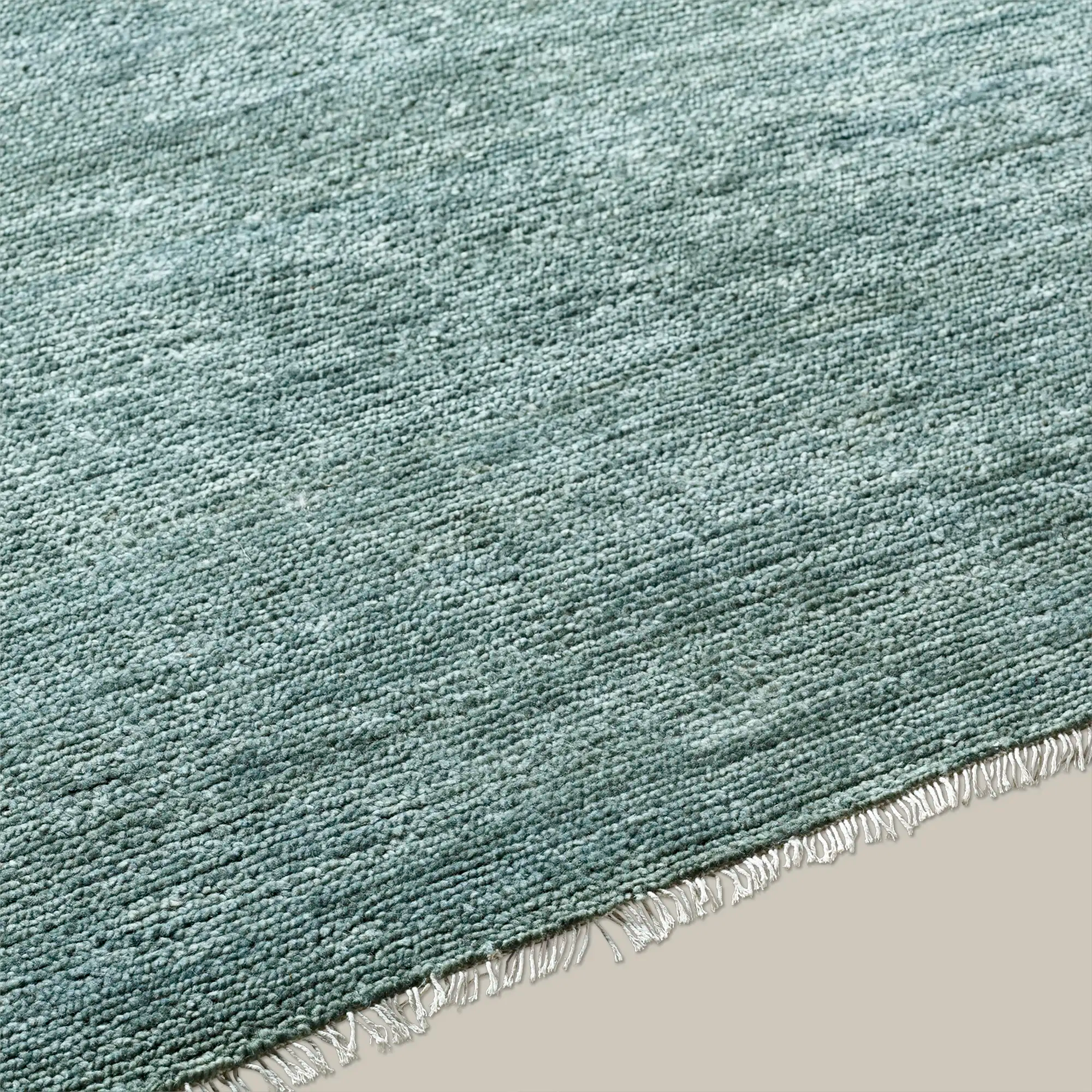 Rochefort Handmade Wool Rug (Soft Teal)