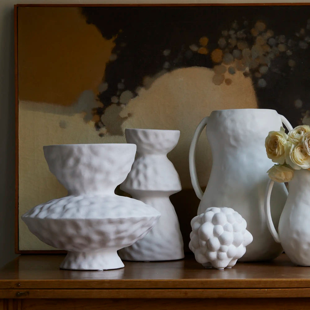 Étienne and Antoine Vase Collection (Volcanic White)