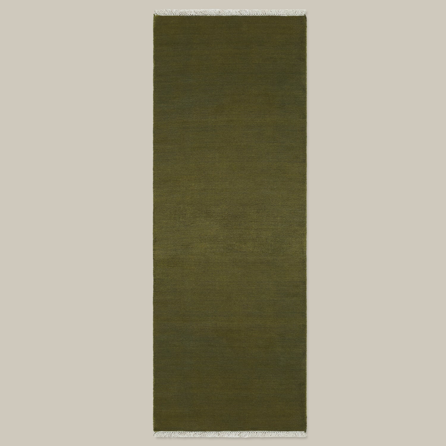 Plume Handmade Wool Rug (Moss Green)