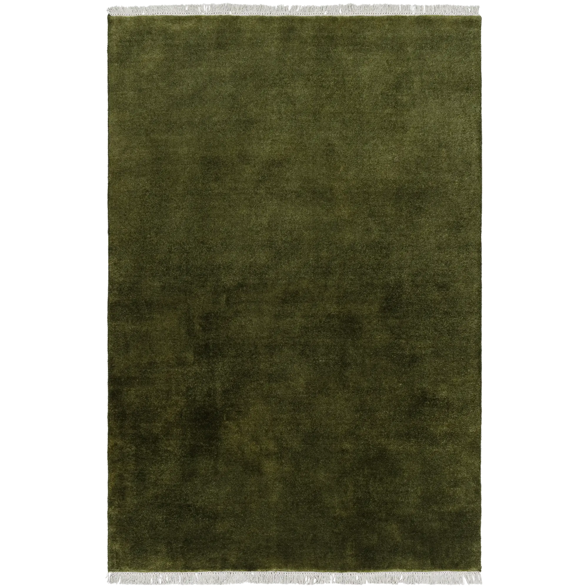 Plume Handmade Wool Rug (Moss Green)