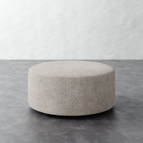 Fabien 36in Round Ottoman - Brixton Dove Gray